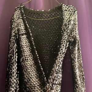 Silver Sequined Blazer